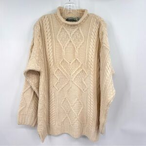 Aran Craft wool fisherman Knit Sweater M